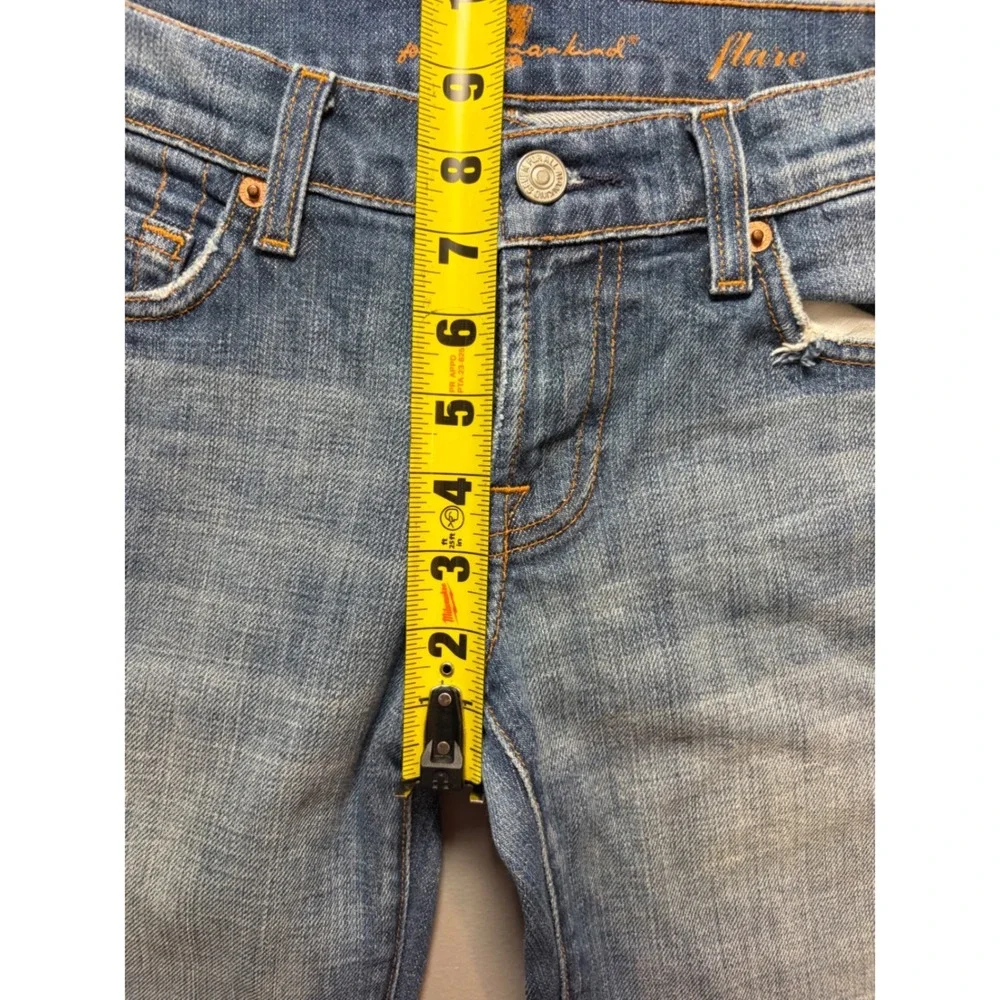 7 For All Mankind Flare Jeans Womens 29 Blue Low Rise Stretch Denim U076055U